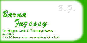 barna fuzessy business card